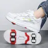 Vsv heelloon zapatos de cuatro ruedas para nuevos estudiantes patines infantiles para adultos zapatos que explotan para niños y niñas desmontables con ruedas