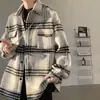 Abrigo de Lana para Hombre 2026 Primavera y Otoño Tendencia Cuello Solapa Superior para Adolescentes, Chaqueta Holgada Casual Estilo Pequeño Aroma