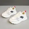 Zapatos de Padre Versátiles, Transpirables, de Suela Gruesa para Mujer, Zapatos Deportivos de Exterior para Primavera, Zapatos Casuales Blancos de Suela Suave, que Aumentan la Altura