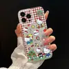 Capa de Celular Divertida Desenho Hello Kitty Maçã 16Promax Iphoneair Transparente TPU Anti-Queda Capa Protetora