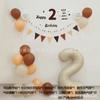 Decoración Popular de Globos de Cumpleaños Ins Arreglo Bebé Primer Año Fiesta de Niños Niño Niña Accesorios de Fondo de Escena
