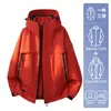 Jaqueta esportiva outdoor três em um Tecyun masculina para outono/primavera, à prova de vento e resistente à água, adequada para caminhadas e viagens