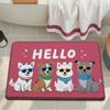Dajiang Baño Hogar Inodoro Antideslizante Alfombrilla para Pies Alfombrilla Absorbente de Agua Alfombrilla para Piso Estilo Nórdico Alfombrilla de Secado Rápido para Entrada de Baño