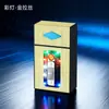 Estuche para Cigarrillos de Tungsteno de Gran Capacidad con Luces de Colores, Carga USB, Encendedor Integrado de Hilo de Tungsteno, Capacidad para 20 Cigarrillos, Publicidad con Logo Láser