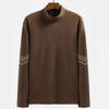 Outono e Inverno Veludo Alemão Camiseta Base Interna Masculina Manga Longa Gola Alta Meio Roupas de Outono Marca de Moda Tops Roupas Masculinas de Qualidade