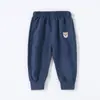 Pantalones de Bebé Primavera y Otoño Delgados de Algodón Puro Pantalones de Chándal Pantalones Largos Casuales para Niños Ropa de Abrigo de Bebé para Otoño e Invierno