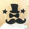 Bolo de aniversário Padrinho Deus Pai Dia dos Pais plug-in de decoração dura Ação de Graças feliz aniversário Cartão de terno com barba