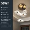 Chandelier para sala de estar de edifício duplex, novo design chinês criativo de folha de lótus, luminária para sala de jantar de apartamento tipo loft, chandelier para mesa de areia de sala de chá