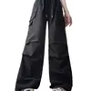 Nuevos Pantalones Cargo Estilo Americano 2025 para Mujeres Petites, Otoño Finos Holgados Casuales Frescos Pantalones Paracaidistas Dopamina