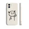 Capa Divertida de Celular Apple 15 com Dedo do Meio Adequada para iPhone 14/13 Cola Macia 16 Borda Reta Xr Cobertura Total 12 Expressão 8