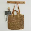 Bolsa de Palha Tecida para Férias na Praia Bolsa de Crochê para Praia Bolsa de Ombro de Palha Bolsa Grande Verão Simples Popular na Internet Nova Bolsa Feminina