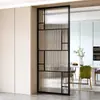 Mampara de pantalla de acero inoxidable, sala de estar moderna minimalista, decoración de entrada de metal de hierro forjado, vidrio, estilo chino nuevo, lujo ligero