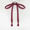 [Compra uno y llévate otro gratis] Cordón sin nudo Rosa Rojo Corbata Jk Corbata de color liso Corbata de uniforme Lazo Femenino