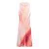 Aliexpress Atacado de Roupas Europeias e Americanas Transfronteiriças 2025 Início da Primavera Novo Vestido Midi com Textura de Cetim de Seda Tie-Dye