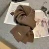 Bufanda de Color Sólido para Mujer, Otoño e Invierno, Cálida y Versátil, Moda Estilo Coreano, Calentador de Cuello Tejido Suave y Dulce con un Toque de Lujo