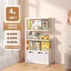 Estante de Livros para Biblioteca Armário de Armazenamento Rack de Armazenamento Integrado de Chão Estante para Livros Ilustrados Infantis Rack de Armazenamento Estante de Aço Doméstica