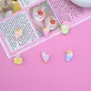Mini Bolas de Helado Pequeñas Accesorios de Resina Taza de Helado Juguete de Comida Artificial Pegamento de Crema Accesorios Decorativos