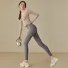 Leggings de Yoga de Cintura Alta Levanta Glúteos Control de Abdomen Sensación de Segunda Piel para Fitness Running Deportes Pantalones Base Ajustados Ropa Exterior Elástica Pantalones Tiburón