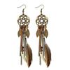 Pendientes de Borla para Turismo Yunnan Dali Lijiang Pendientes Largos Bohemia Distintivos Joyería con Colgante de Hoja para el Cabello