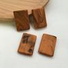 Rectangular Geométrico Tridimensional Agujero Recto Color Mixto Snoop Resina Accesorios diy Pendientes Hechos a Mano Material para Tocados Venta al por Mayor