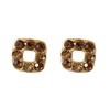 Pendientes pequeños estilo retro de Hong Kong, diseño de nicho para mujer, pendientes de circonita cuadrada de caramelo, elegantes pendientes que combinan con todo.
