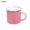 Color Macarrón Color Sólido Esmalte Impresión por Transferencia Térmica Venta al por Mayor Taza de Esmalte de Alta Venta Taza de Café Creativa Vintage