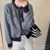 Estilo Casual Doce e Descolado Retrô Coreano! Novo Suéter Cardigã Soltinho Elegante de Manga Longa Outono/Inverno 2025 para Mulheres