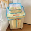 Bolsa de almacenamiento de malla amarilla con rejilla, organizador portátil de ropa para viajes, bolsa de almacenamiento organizadora para equipaje, ropa interior y zapatos