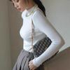 Suéter de Punto de Cuello Medio para Mujer, Nuevo Estilo 2026, Primavera, Otoño e Invierno, Manga Larga, Ajustado, Moda, para Usar en Capas o como Prenda Exterior