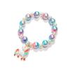 Nueva versión coreana de pulsera de dibujos animados de moda a color, perla de imitación, joyería para niñas, fabricantes, venta al por mayor al contado