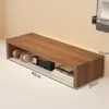 Soporte para computadora ajustable en altura, elevador de monitor para oficina, estante de madera para escritorio, base elevada para computadora de escritorio