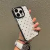 Funda de teléfono minimalista de estilo Ins con lunares de nicho para Apple 17 Pro Max, funda suave transparente de dos tonos para iPhone 13