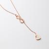 Collar Ailuoqi de Plata S925 con Colgante de Corazón de Nácar y Símbolo de Infinito Cadena Dulce para Clavícula D9211