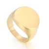 Kalen Jewelry: Anillo Liso con Logo Láser Grabable, Acero Inoxidable Redondo Unisex Joyería Minimalista Fénix