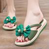 Sandalias de verano para mujer, con punta redonda, suela gruesa, antideslizantes, con lazo y sin cabeza, para uso exterior, con tacón grueso, para playa