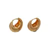 Moda Europea y Americana Estilo Retro de Alta Calidad Oro y Plata Dos Tonos Clips para Orejas Otoño e Invierno Exquisitos Simples Versátiles Nuevos Pendientes para Mujer