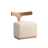 Silla de Ocio de Madera Maciza con Respaldo de Tela, Diseño Nórdico Moderno, Simple, Creativo, Estilo Mediados de Siglo, Taburete para Sentarse, Taburete para Cambiar Zapatos