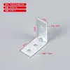 Soportes de Ángulo de Hierro Soportes de Ángulo Redondo Galvanizados Soportes de Ángulo en Forma de L Fijador de Ángulo Recto de 90 Grados Cabezal Plano Conectores de Tablero de Madera Soportes Refuerzo