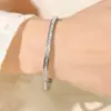Pulseira de Aço Titânio Feminina Alto Padrão Nicho Estrelas Gestuff Diamante Que Não Cai Pulseira Joia de Diamante Exquisita Traseira Moda