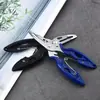 Pinzas de Pesca Mini de Acero Inoxidable con Mango de TPR Pinzas para Peces de Camping al Aire Libre Tijeras para Línea de PE Pinza de Carretera para Pesca