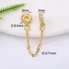 Corrente para Pendurar Corrente de Roda com Zircônia Microincrustada Preserva a Cor Preenchida com Ouro 18K Corrente Anti-Perda Corrente de Segurança Material para Acessórios de Joias DIY