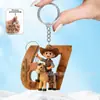 67 Decoración de Fiesta Regalo de Navidad Mochila Tema del Oeste Colgante Plano Nuevo Llavero Vaquero Transfronterizo Acrílico