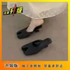 Verão 2026 Novos Saltos Altos com Saias Bolsa de Festa Lenço de Cabeça Slip-on Nicho Francês Plataforma Meia-sapatilha Tecida Roupas de Exterior Femininas