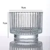 Taza de Vidrio para Velas DIY Vidrio Transparente Engrosado Estilo Escandinavo Velas de Aromaterapia Adornos de Velas de Vidrio Transparente para Sala de Estar