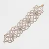 B147 Pulsera de cristal de strass ancha estilo retro de atmósfera simple europea y americana para mujer, pulsera de diamantes brillantes, pulsera exquisita.