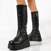 Botas de Plataforma Altas Hasta la Rodilla Estilo Americano Chica Picante Suela Gruesa Y2K Transfronterizas Europeas y Americanas Ins Gótico Retro Talla Grande Botas de Mujer