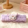 Muñeca de Dibujos Animados Linda Versión Coreana Cara de Celebridad de Internet Diadema para Lavar la Cara Mascarilla de Maquillaje Accesorio para el Cabello Diadema de Felpa