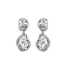 Pendientes de Plata de Ley S925 con Aguja y Diseño de Gota de Agua con Diamantes Brillantes, Lujo Ligero y Sensación de Alta Gama, Pendientes de Estilo Minimalista Único