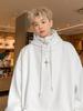 Moletom falso de duas peças com zíper e capuz masculino, jaqueta de marca da moda para casais, estilo americano retrô de alta qualidade, estilo Hong Kong