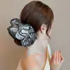 Anillo para el Cabello de Encaje Negro Estilo Coreano Intestino Grande 2025 Nuevo de Gran Tamaño Flor de Verano Cabeza Cuerda para la Cabeza Moño Alto Elegante Adorno para la Cabeza